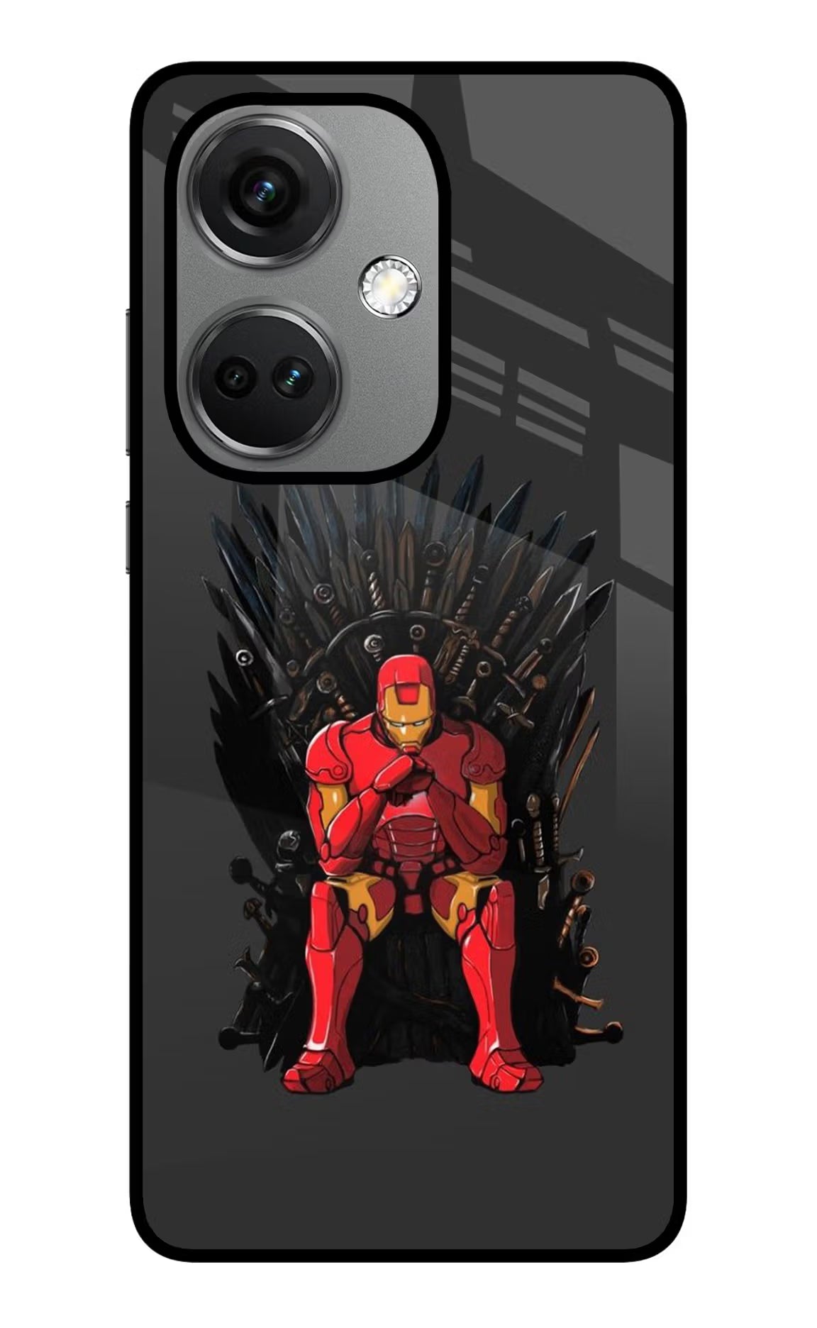 Ironman Throne OnePlus Nord CE 3 5G Glass Case Back Cover by Casekaro