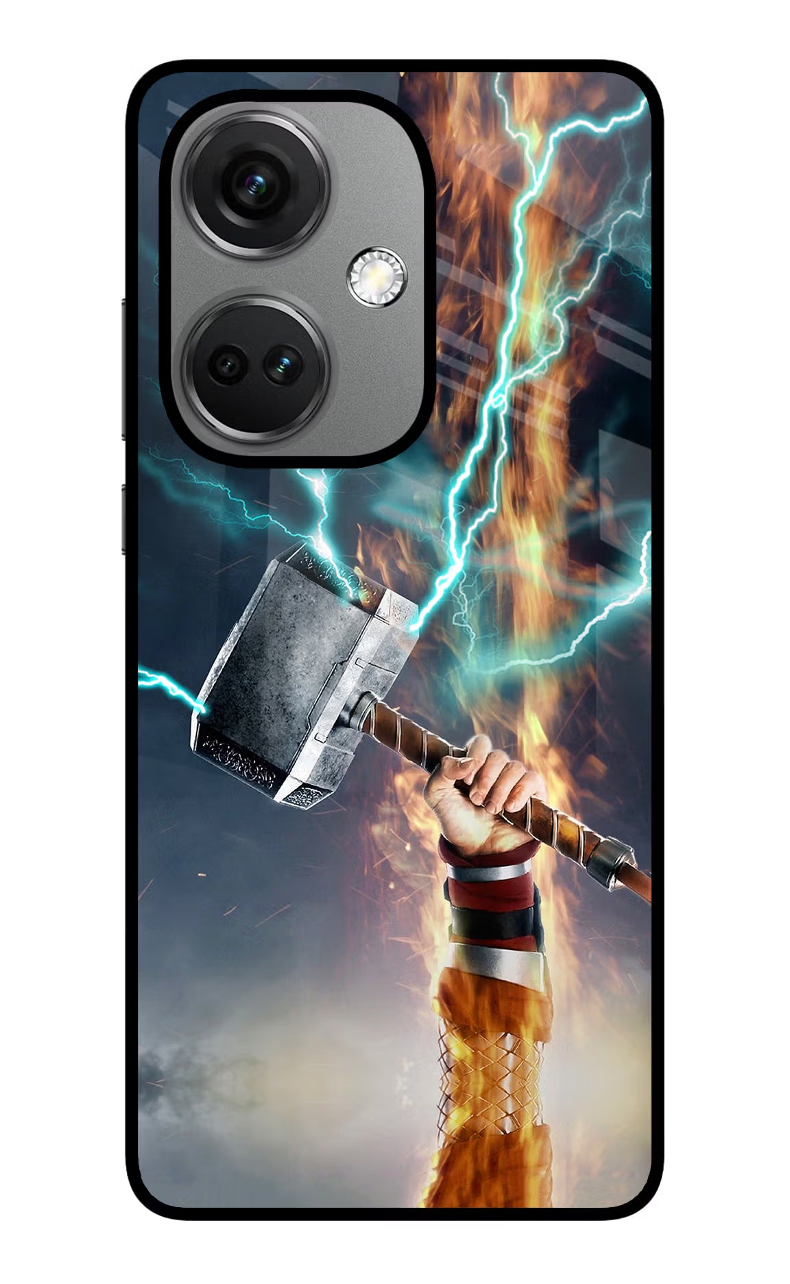 Thor Hammer Mjolnir OnePlus Nord CE 3 5G Glass Case Back Cover by Casekaro