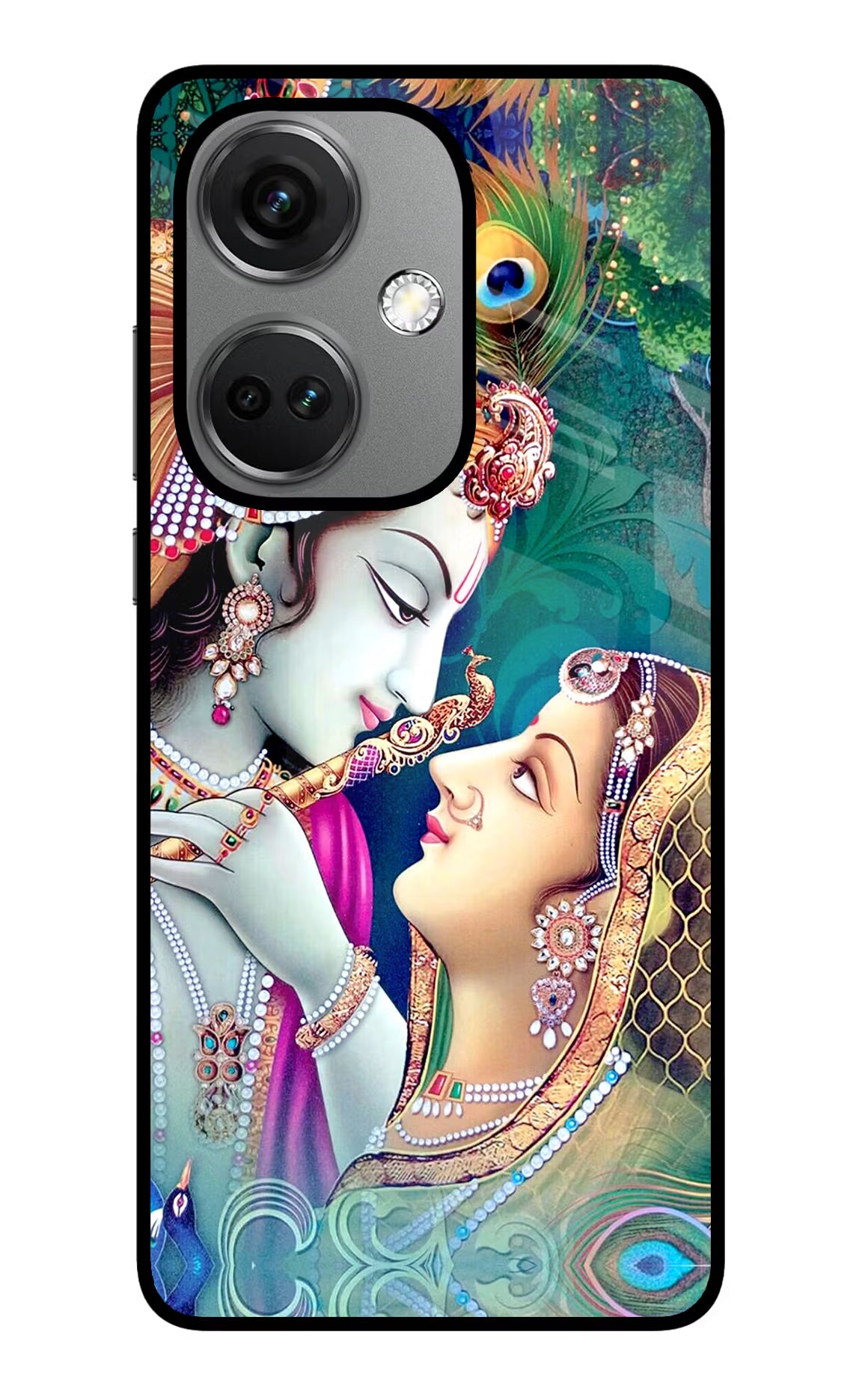 Lord Radha Krishna OnePlus Nord CE 3 5G Glass Case Back Cover by Casekaro