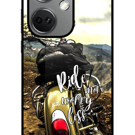 Ride More Worry Less OnePlus Nord CE 3 5G Glass Case