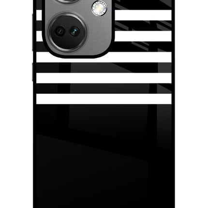 Black and White Print OnePlus Nord CE 3 5G Glass Case