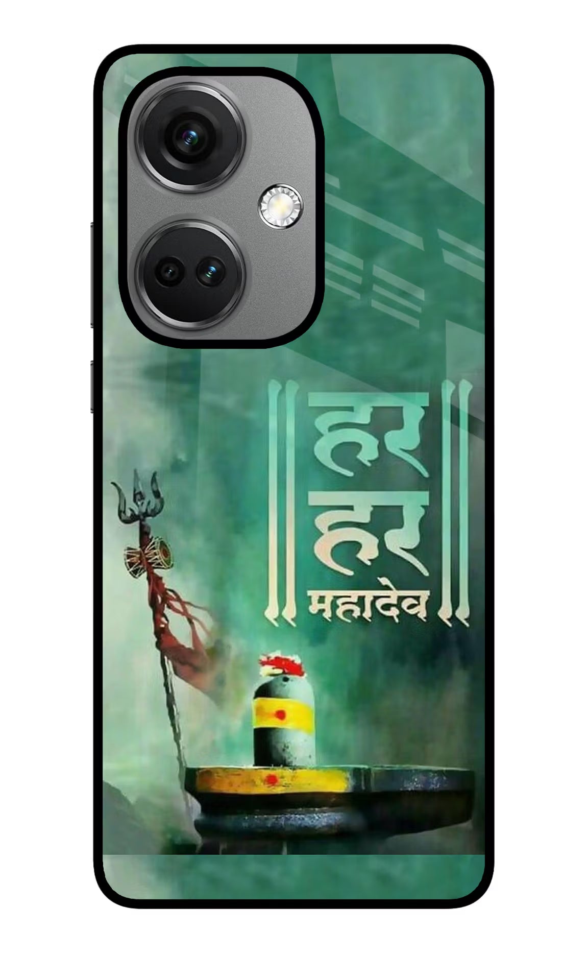 Har Har Mahadev Shivling OnePlus Nord CE 3 5G Glass Case Back Cover by Casekaro