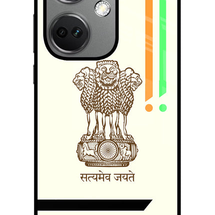 Satyamev Jayate Brown Logo OnePlus Nord CE 3 5G Glass Case