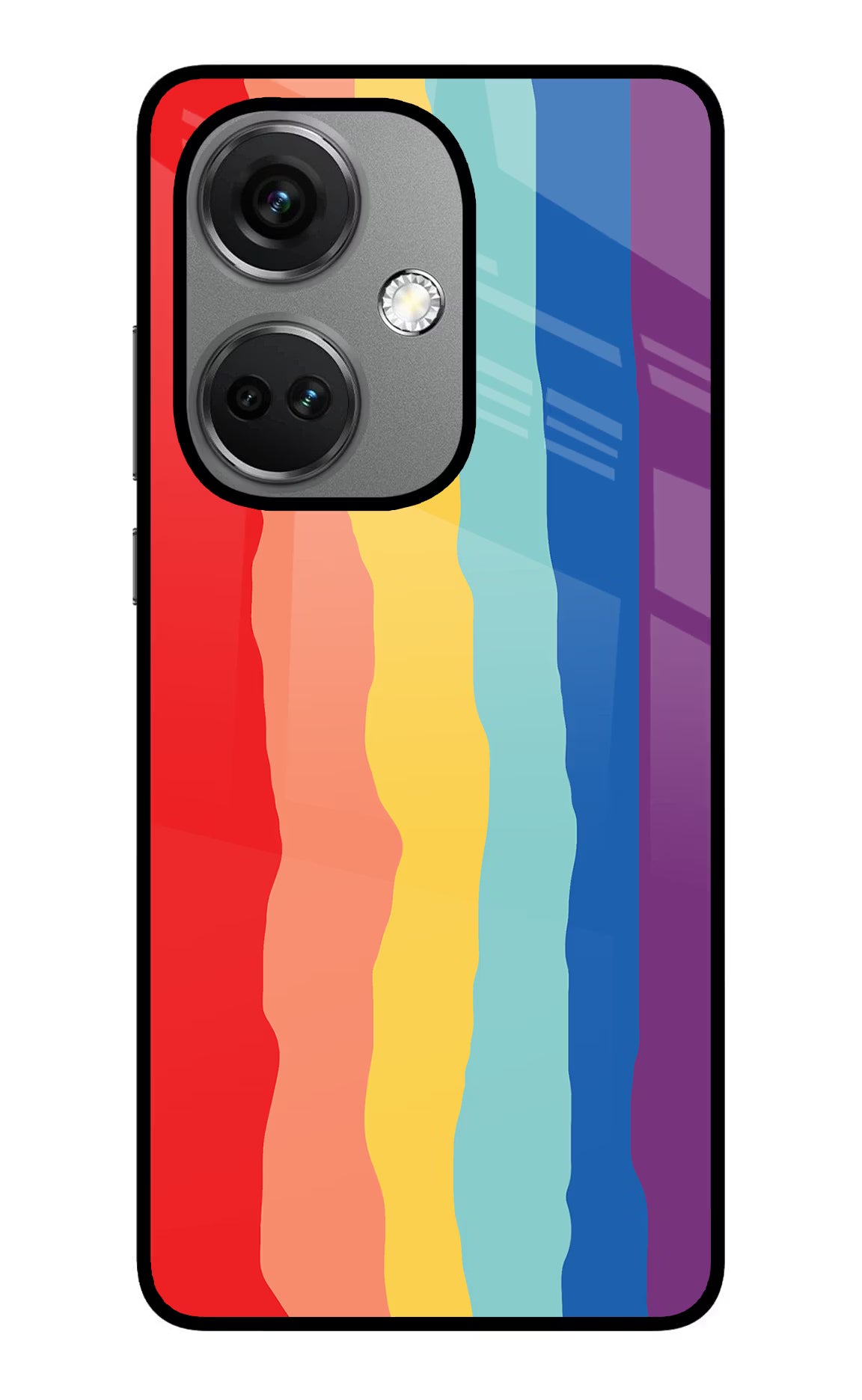Rainbow OnePlus Nord CE 3 5G Glass Case Back Cover by Casekaro