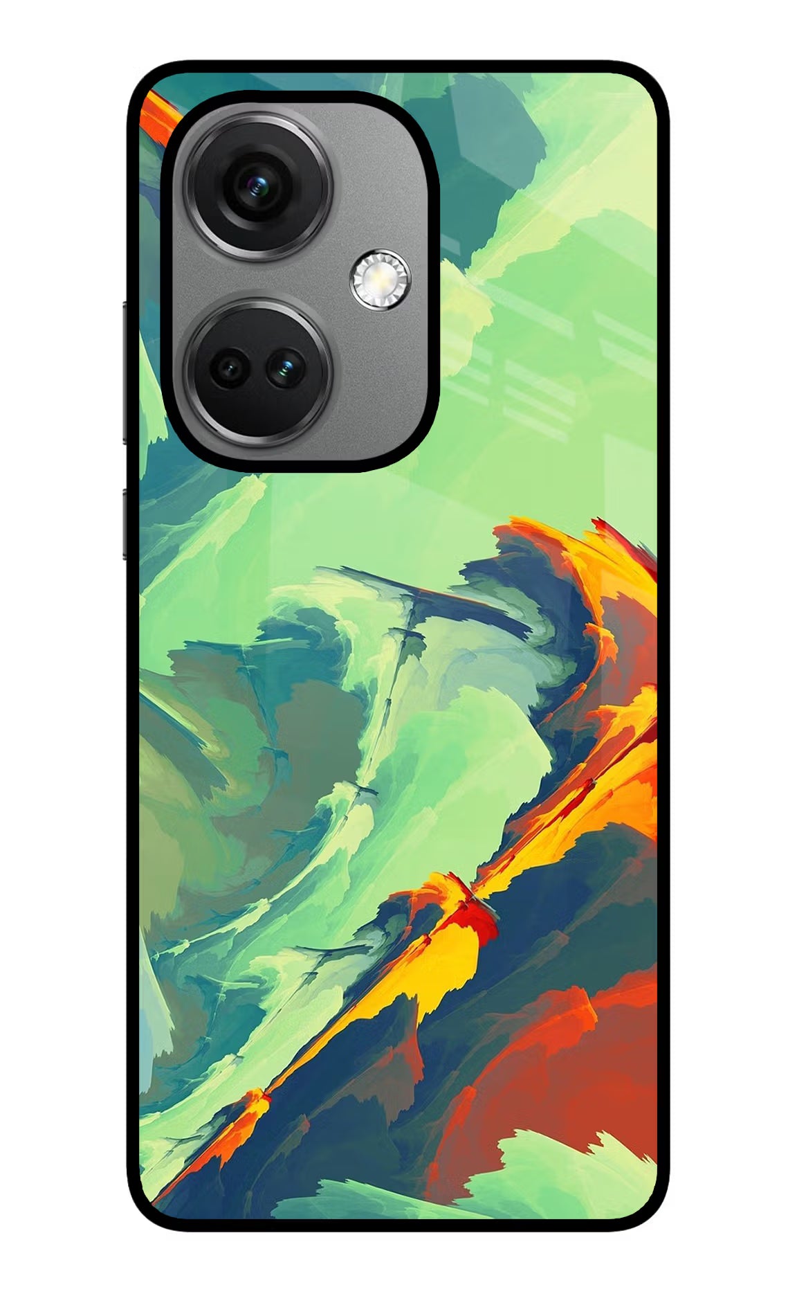 Paint Art OnePlus Nord CE 3 5G Glass Case Back Cover by Casekaro
