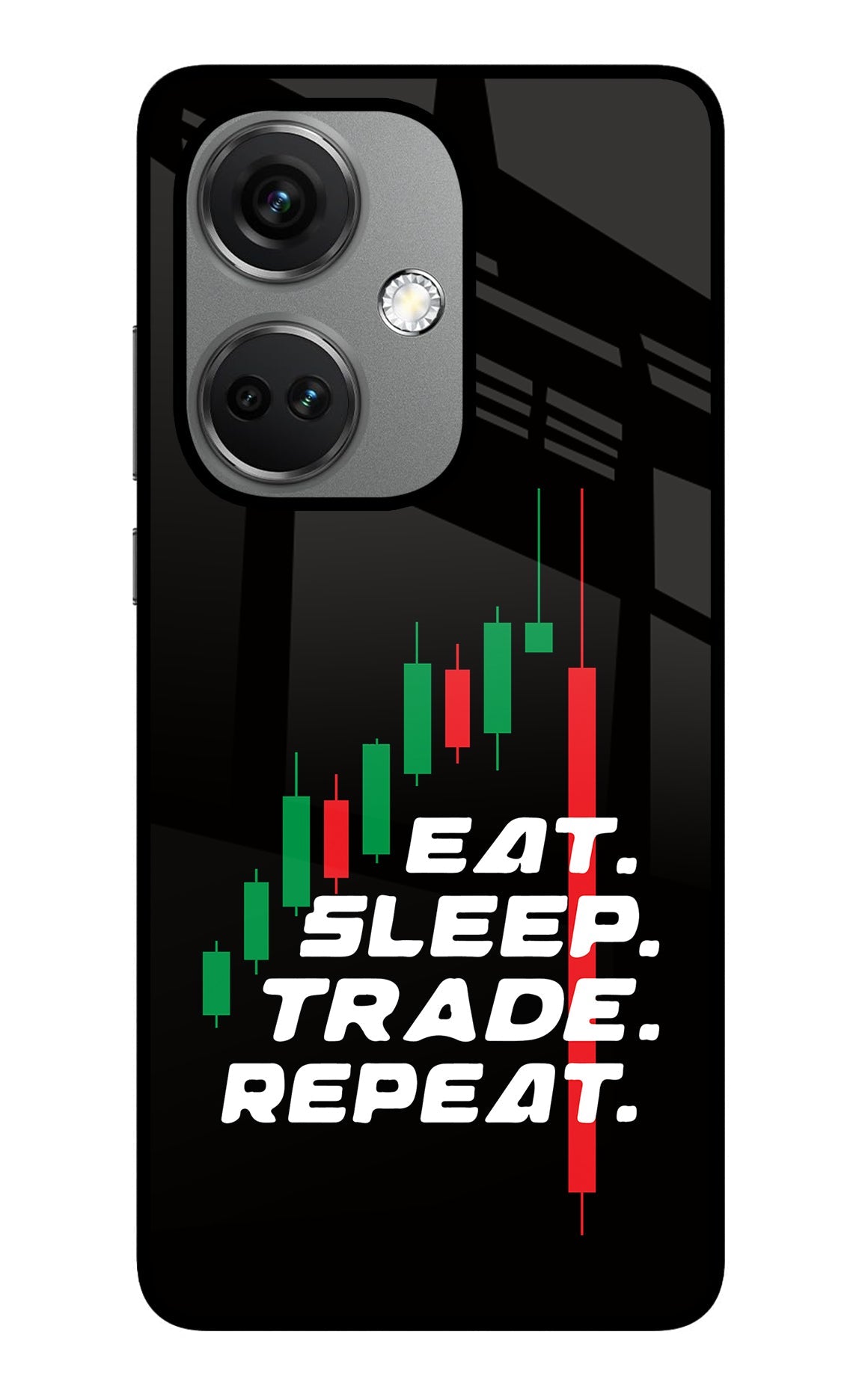 Eat Sleep Trade Repeat OnePlus Nord CE 3 5G Glass Case