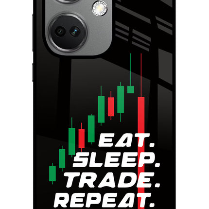 Eat Sleep Trade Repeat OnePlus Nord CE 3 5G Glass Case