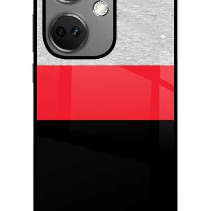 Tri Color Pattern OnePlus Nord CE 3 5G Glass Case