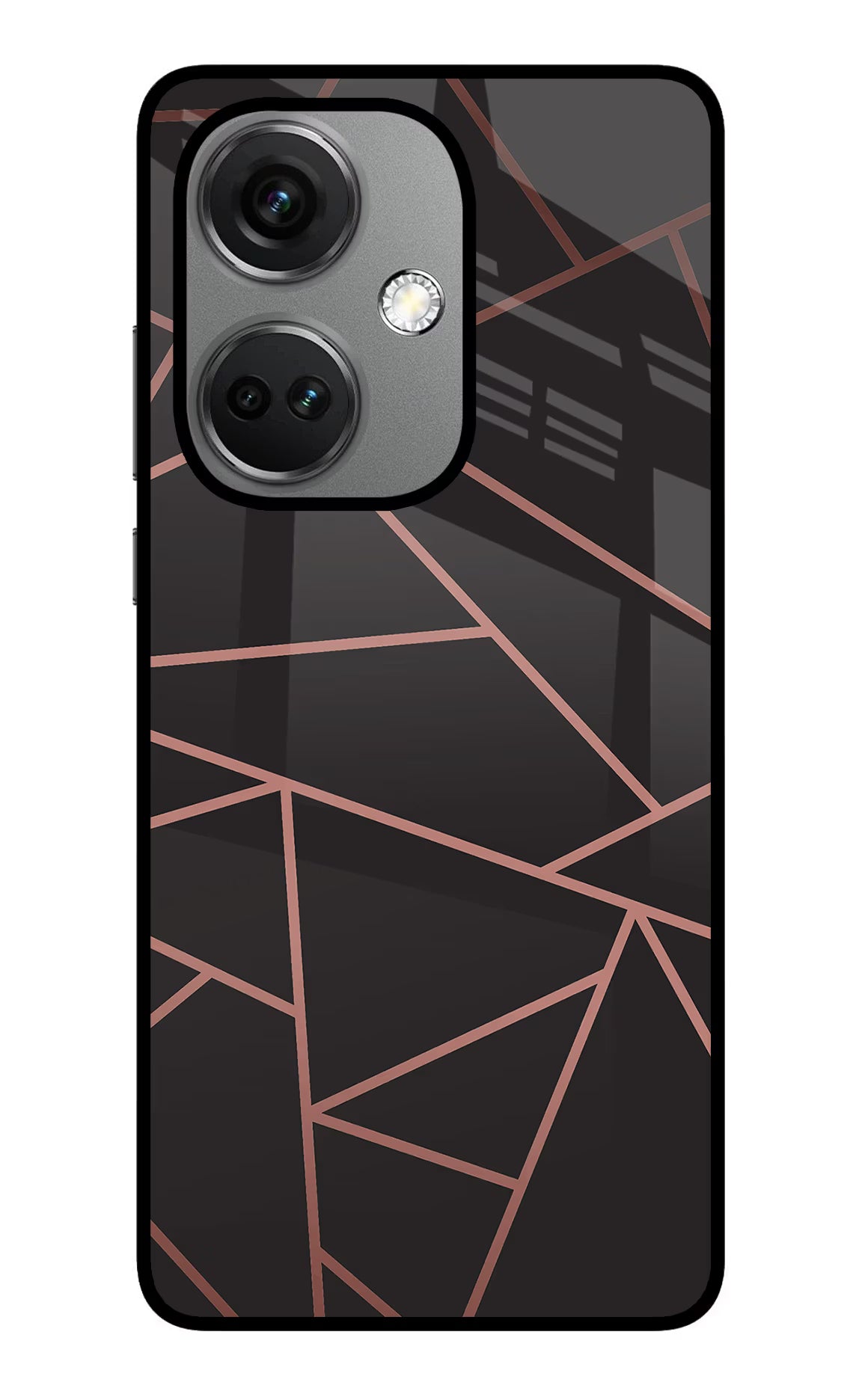 Geometric Pattern OnePlus Nord CE 3 5G Glass Case Back Cover by Casekaro