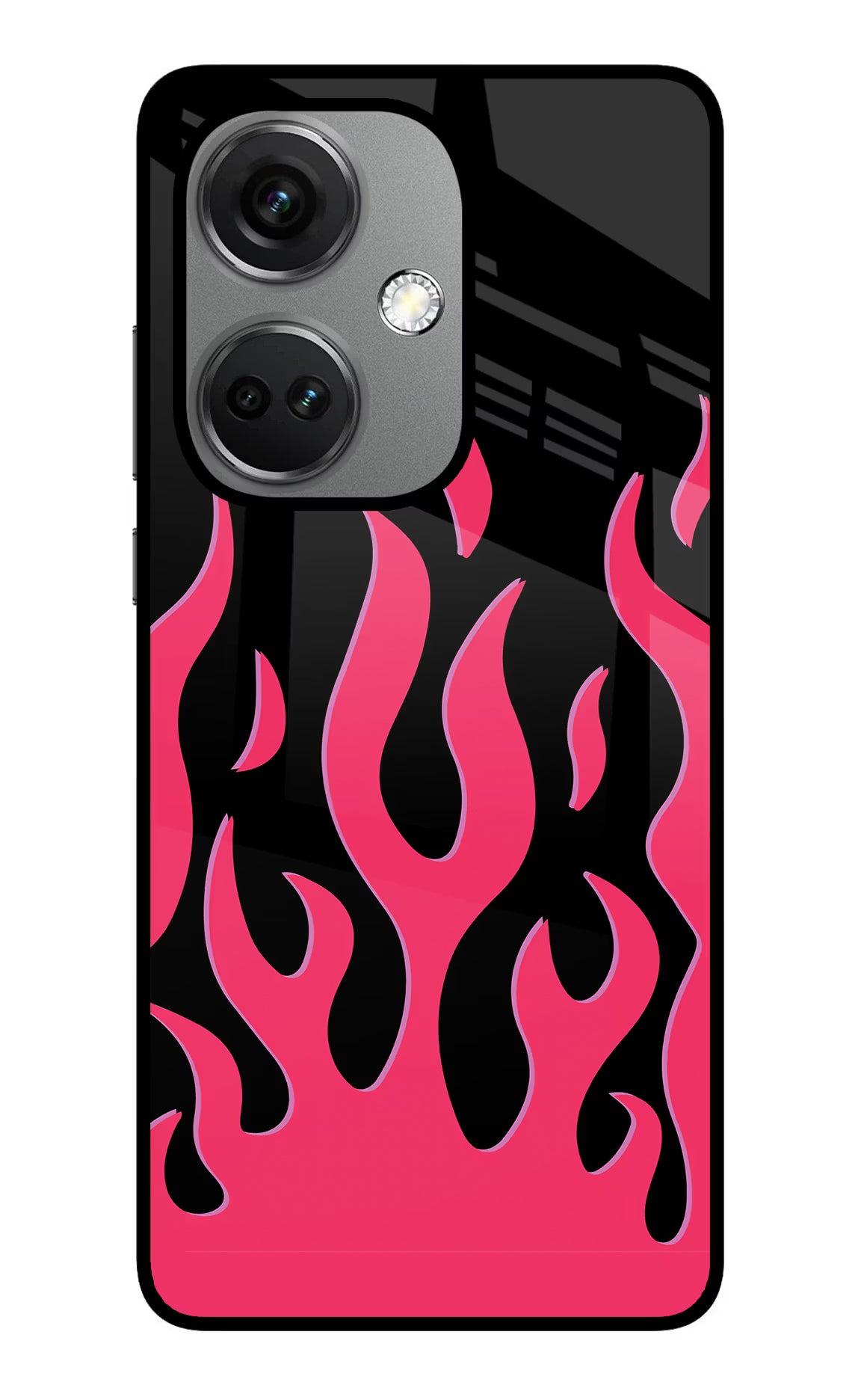 Fire Flames OnePlus Nord CE 3 5G Glass Case Back Cover by Casekaro