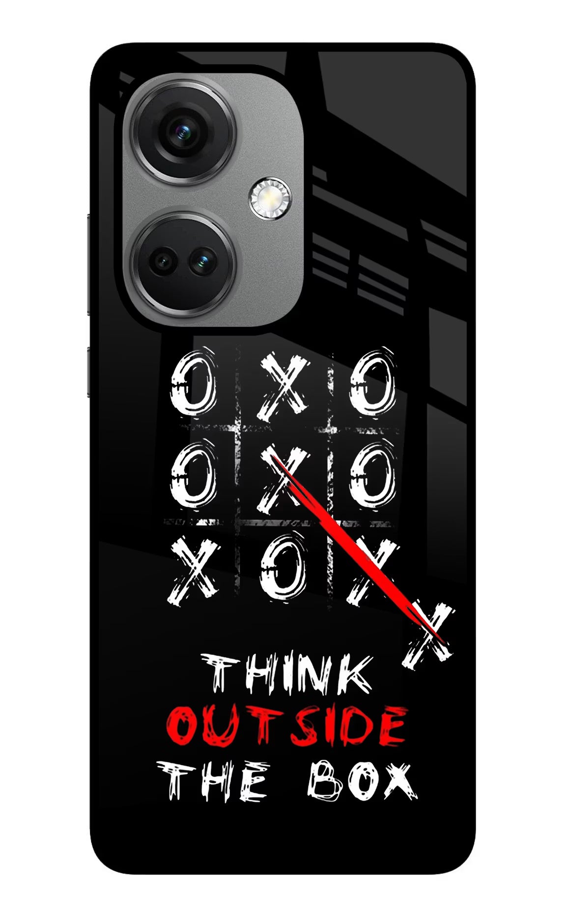 Think out of the BOX OnePlus Nord CE 3 5G Glass Case Back Cover by Casekaro