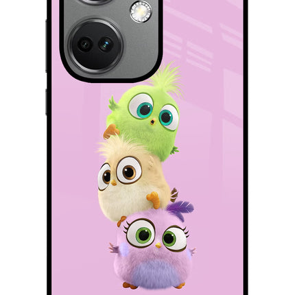 Cute Little Birds OnePlus Nord CE 3 5G Glass Case Back Cover by Casekaro
