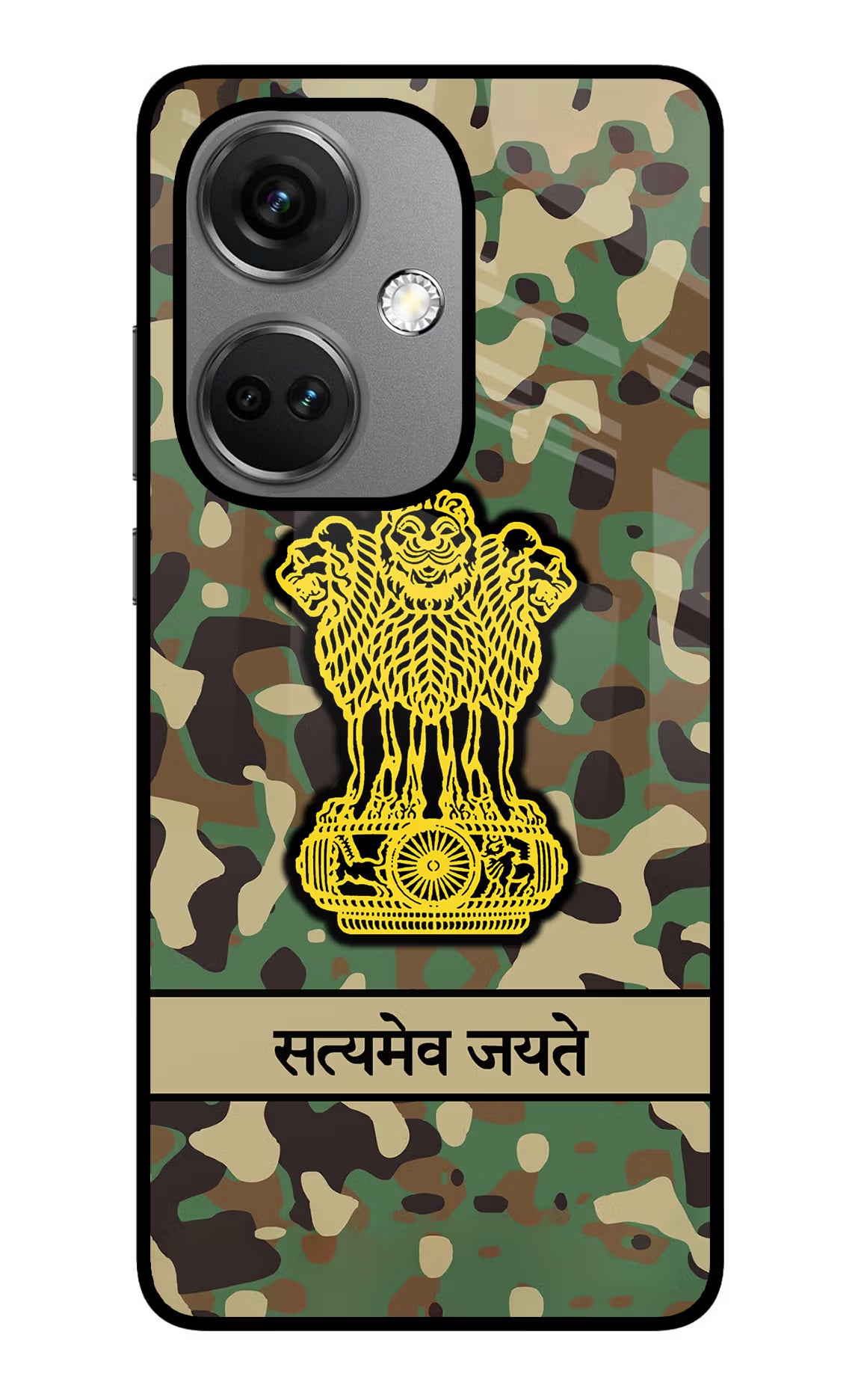 Satyamev Jayate Army OnePlus Nord CE 3 5G Glass Case Back Cover by Casekaro