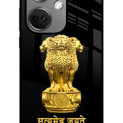 Satyamev Jayate Golden OnePlus Nord CE 3 5G Glass Case