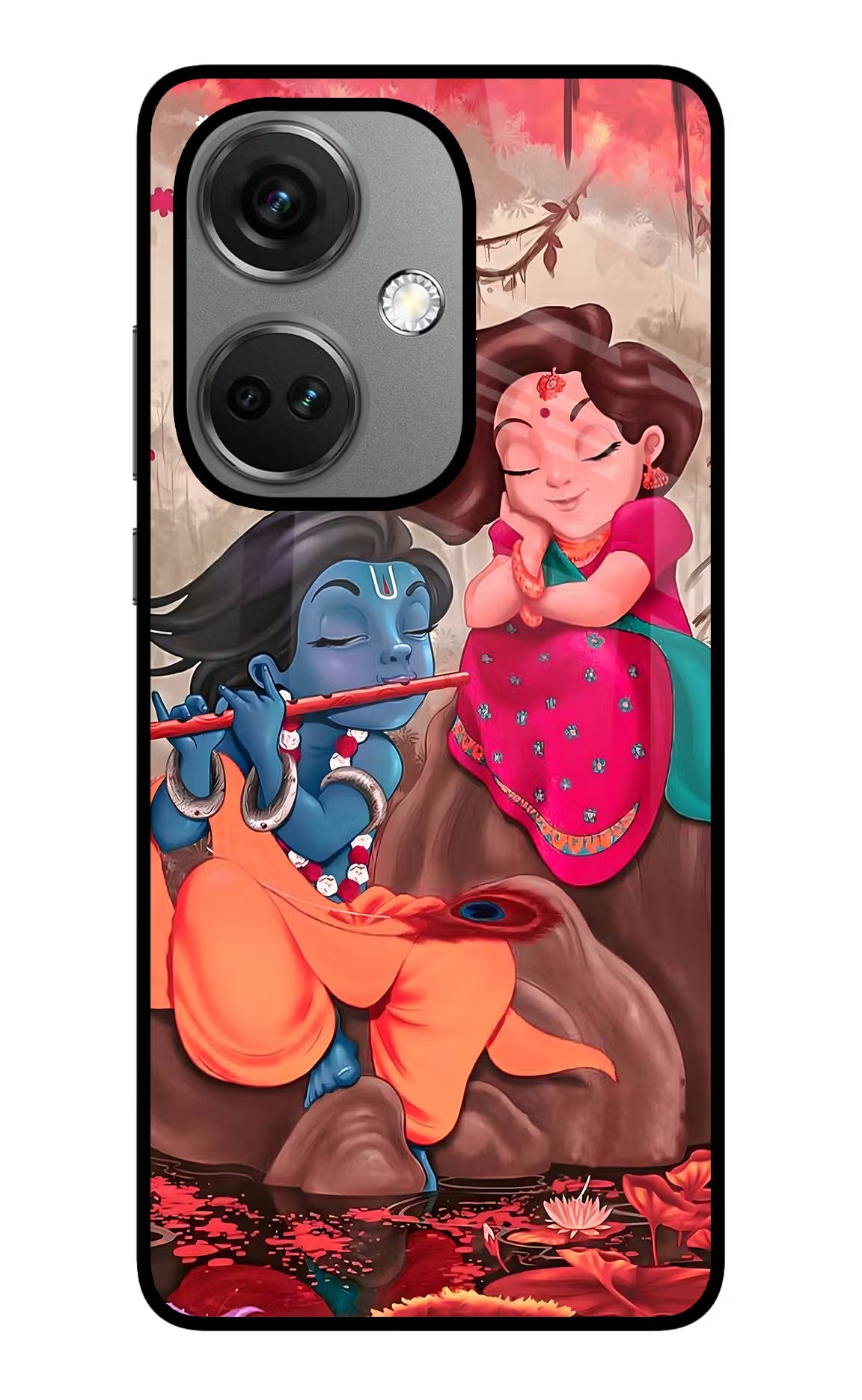 Radhe Krishna OnePlus Nord CE 3 5G Glass Case Back Cover by Casekaro