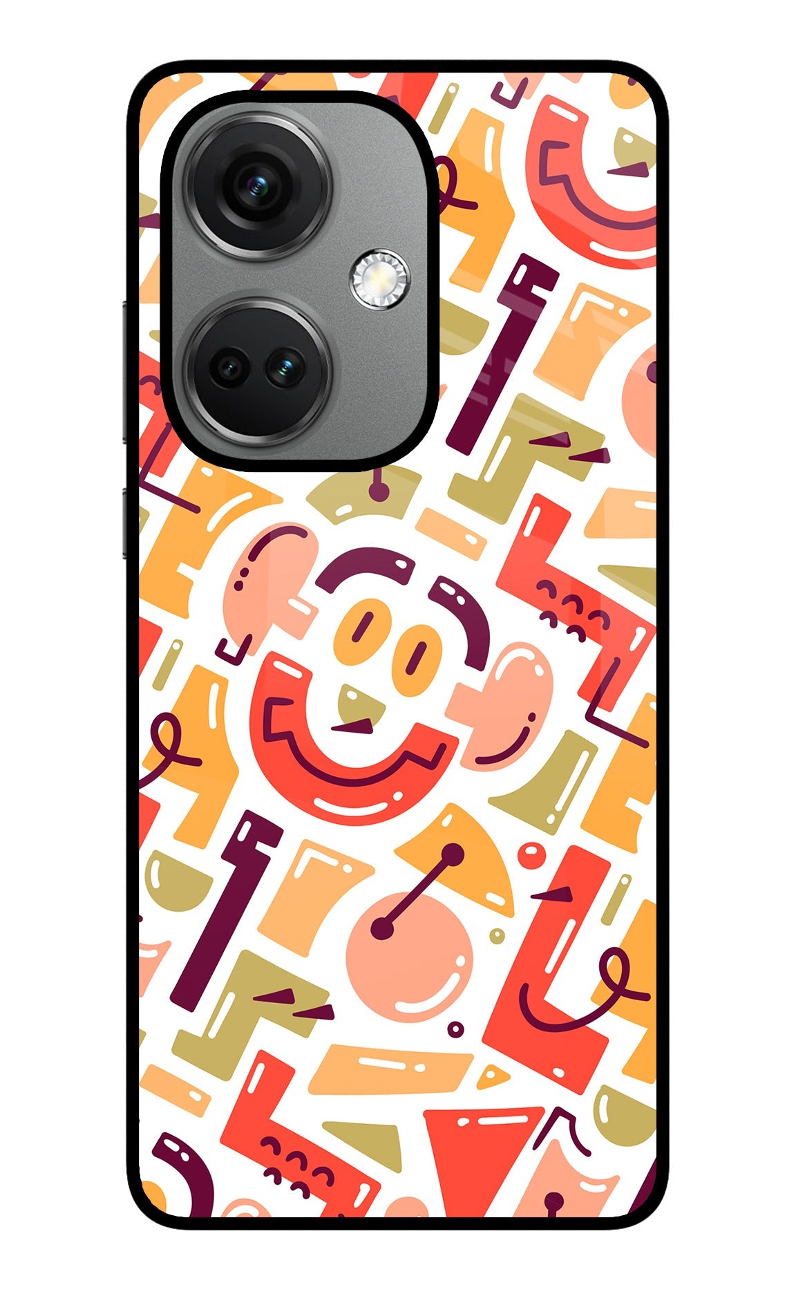 Doodle Pattern OnePlus Nord CE 3 5G Glass Case