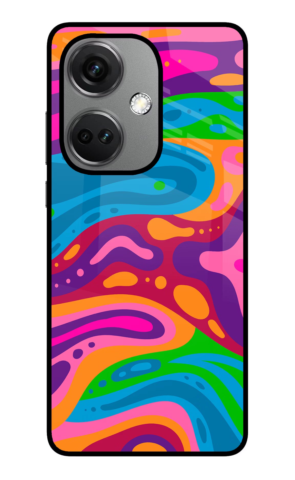 Trippy Pattern OnePlus Nord CE 3 5G Glass Case Back Cover by Casekaro