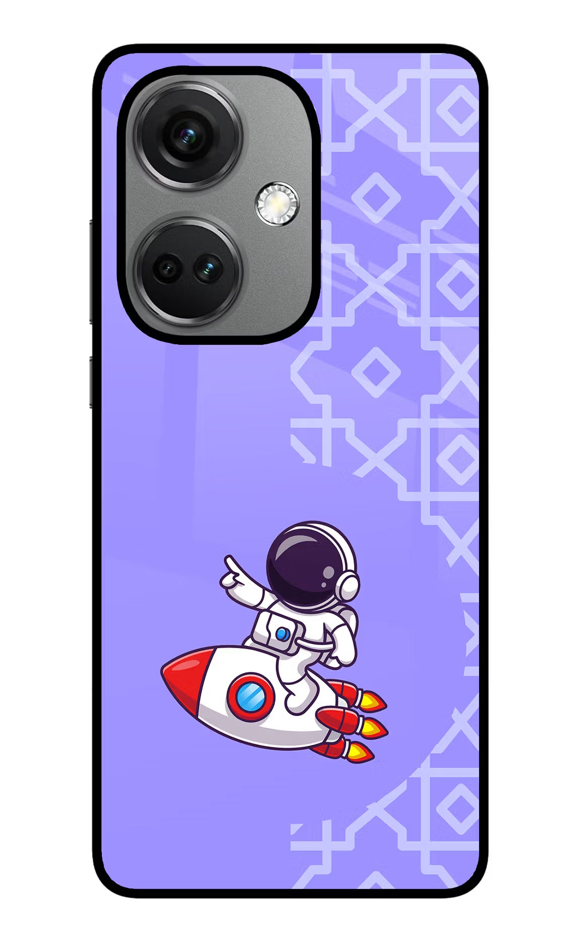 Cute Astronaut OnePlus Nord CE 3 5G Glass Case Back Cover by Casekaro
