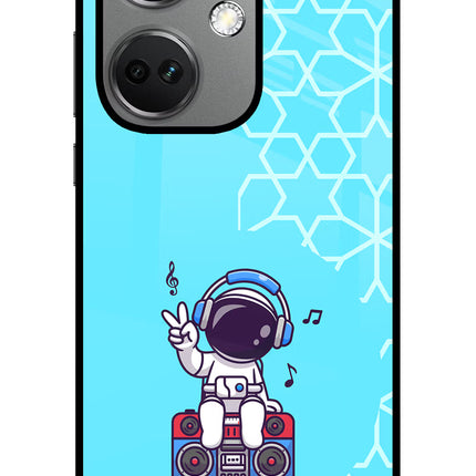 Cute Astronaut Chilling OnePlus Nord CE 3 5G Glass Case