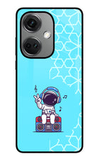 Cute Astronaut Chilling OnePlus Nord CE 3 5G Glass Case