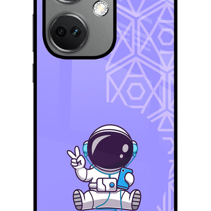 Cute Astronaut Chilling OnePlus Nord CE 3 5G Glass Case