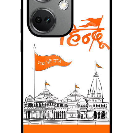 Jai Shree Ram Hindu OnePlus Nord CE 3 5G Glass Case Back Cover by Casekaro