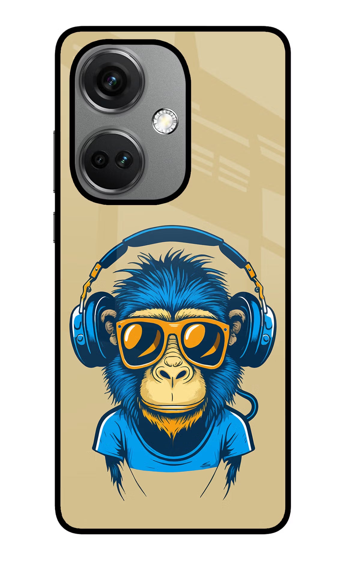 Monkey Headphone OnePlus Nord CE 3 5G Glass Case Back Cover by Casekaro