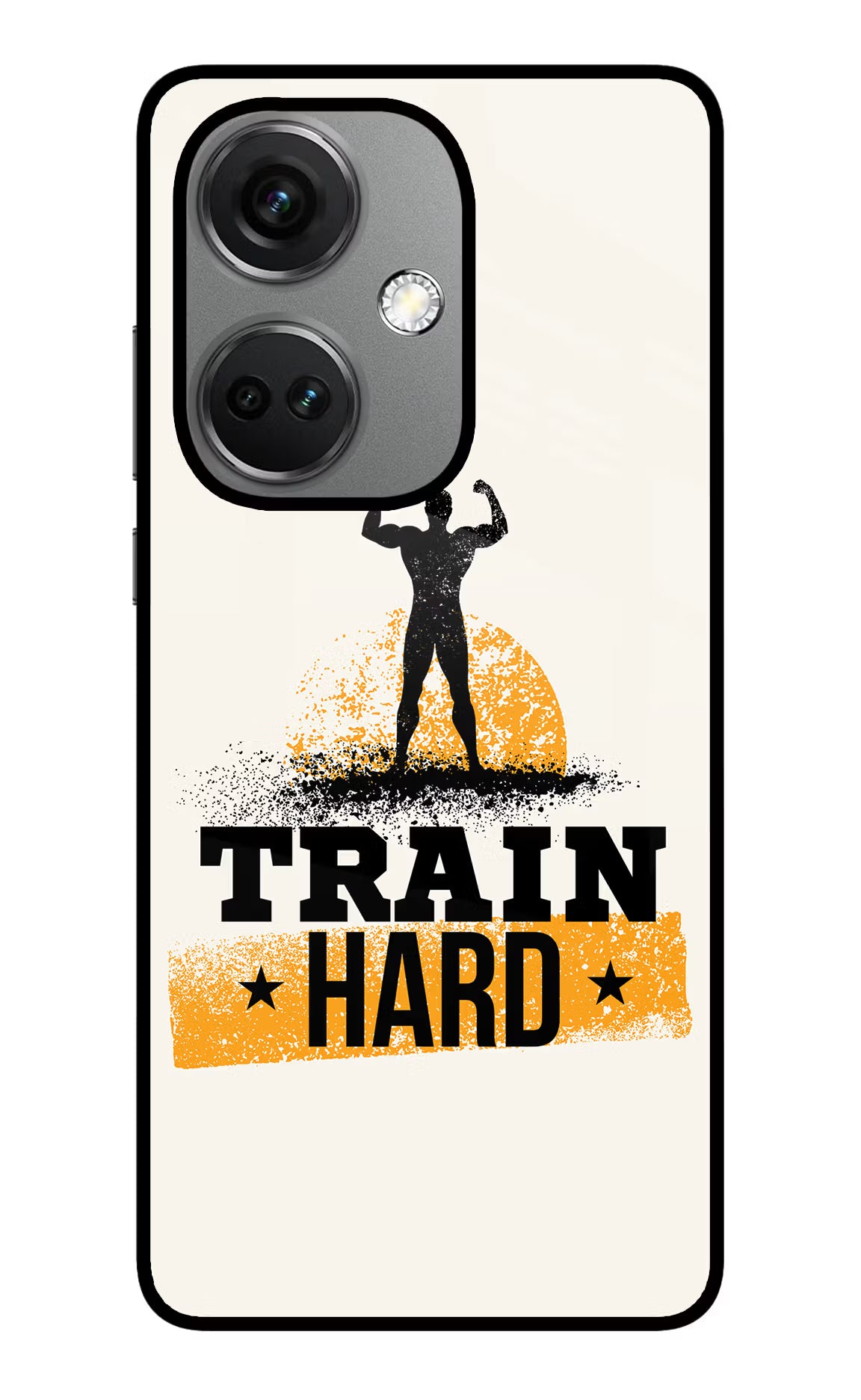 Train Hard OnePlus Nord CE 3 5G Glass Case Back Cover by Casekaro