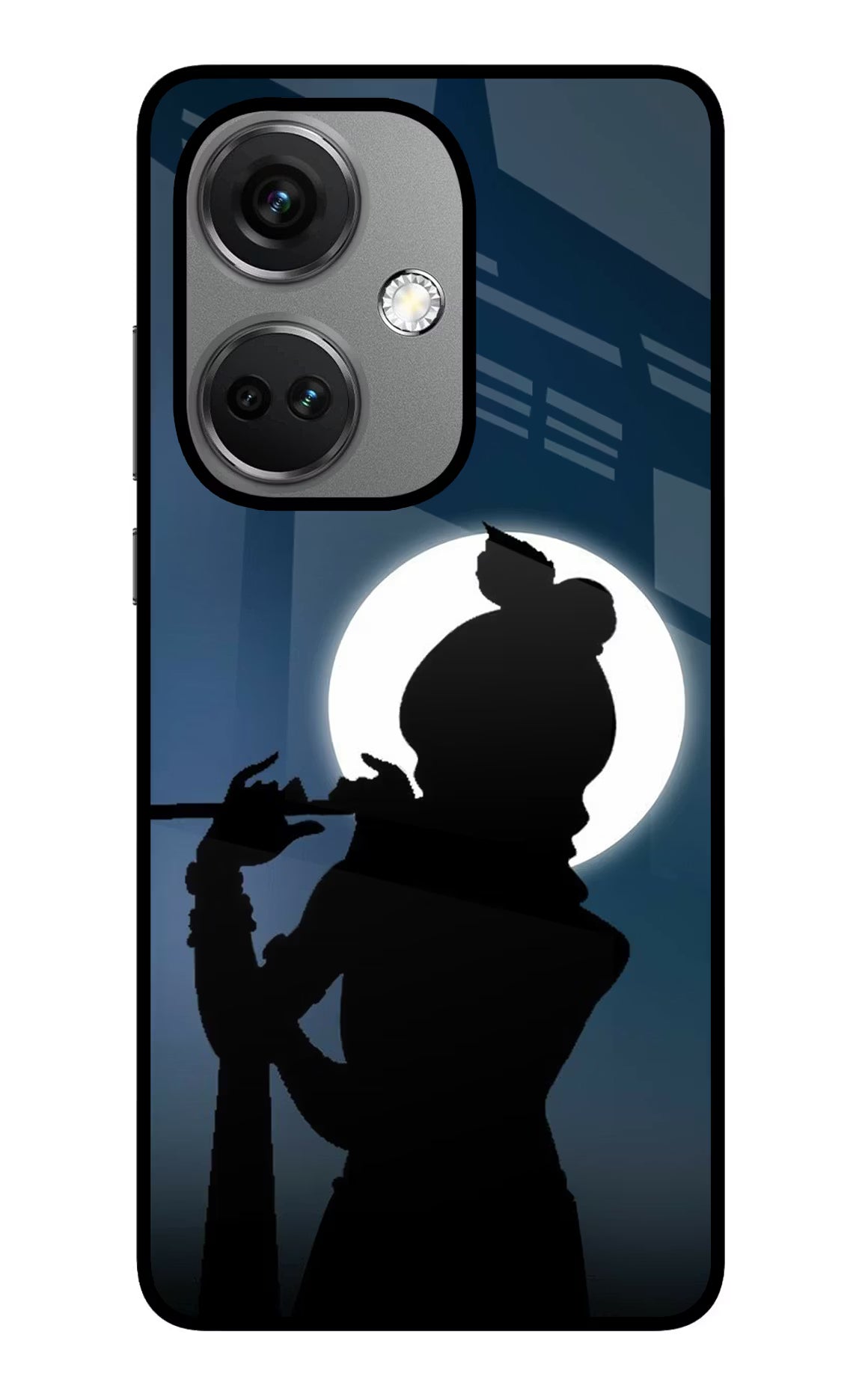 Shri Krishna Silhouette OnePlus Nord CE 3 5G Glass Case Back Cover by Casekaro
