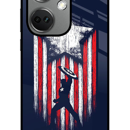 Captain America Marvel Art OnePlus Nord CE 3 5G Glass Case