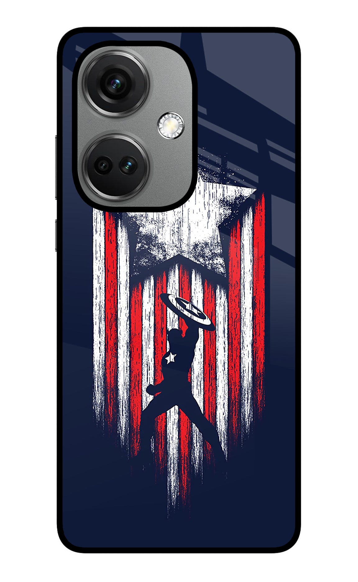 Captain America Marvel Art OnePlus Nord CE 3 5G Glass Case