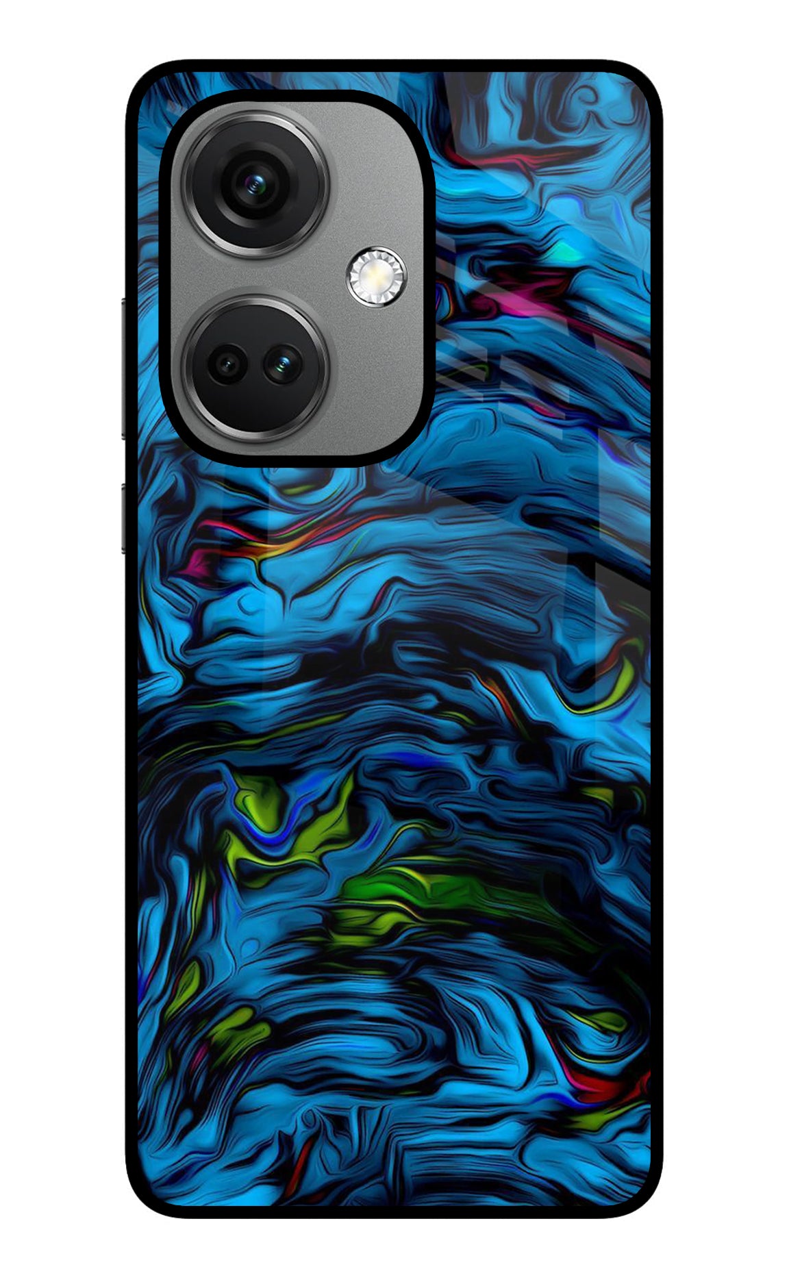 Dark Blue Abstract OnePlus Nord CE 3 5G Glass Case