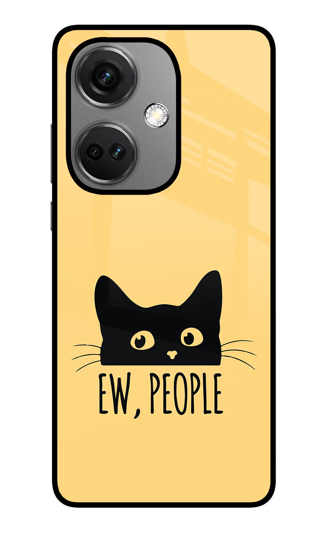 Ew People Catitude OnePlus Nord CE 3 5G Glass Case Back Cover by Casekaro
