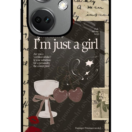 I am just a girl OnePlus Nord CE 3 5G Glass Case
