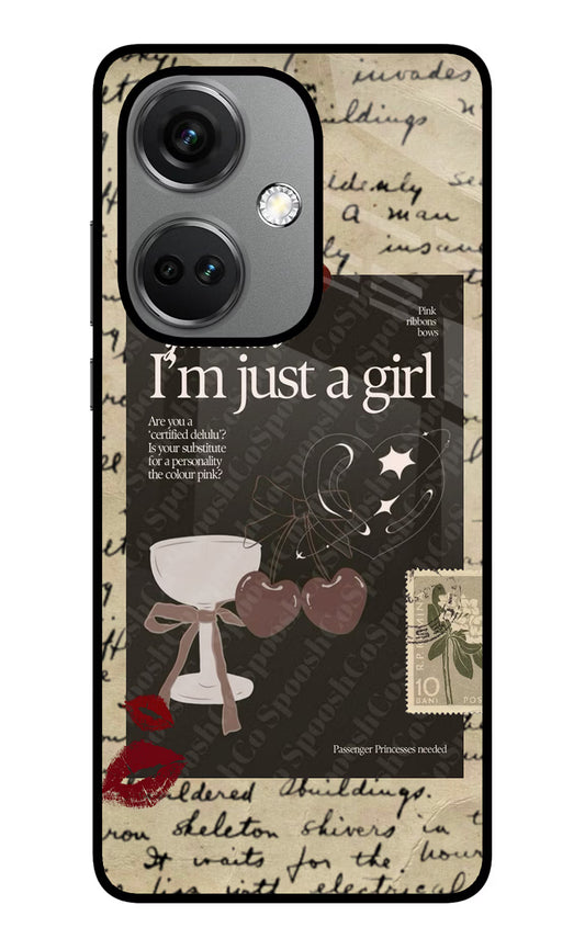 I am just a girl OnePlus Nord CE 3 5G Glass Case
