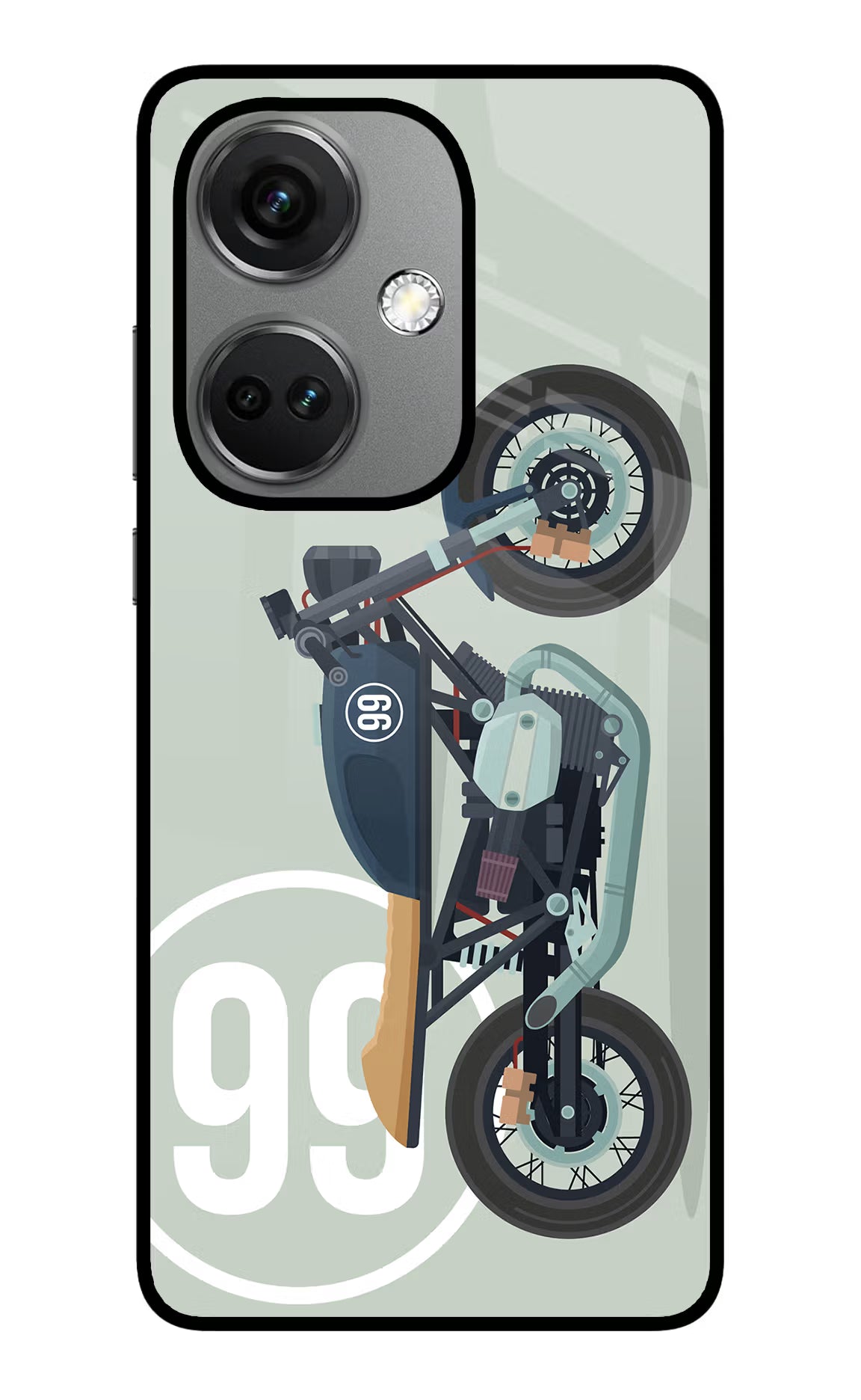 Classic Cafe Racer 99 OnePlus Nord CE 3 5G Glass Case Back Cover by Casekaro