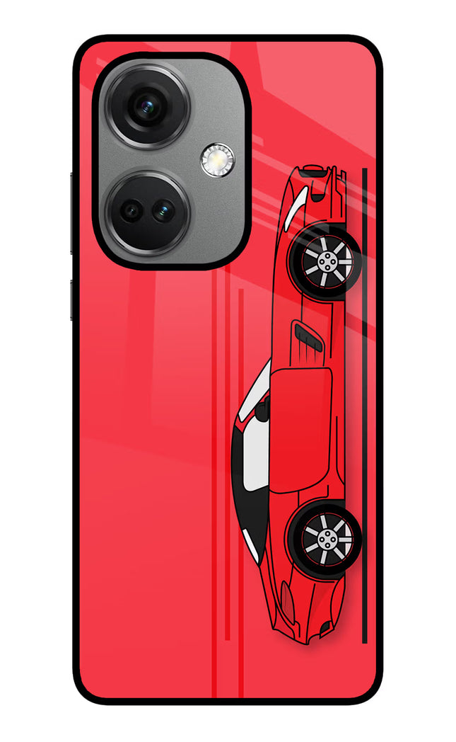 Red Velocity OnePlus Nord CE 3 5G Glass Case