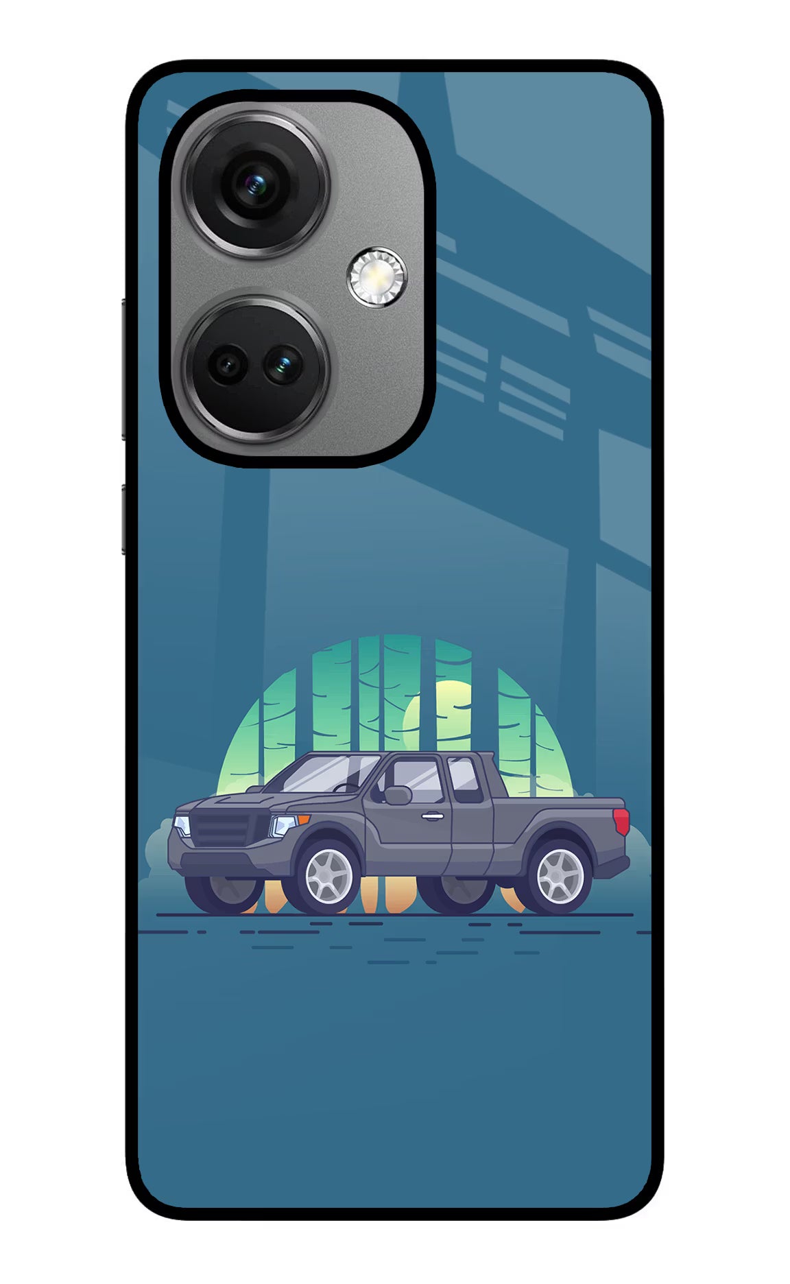 Retro Garage Vibe OnePlus Nord CE 3 5G Glass Case Back Cover by Casekaro