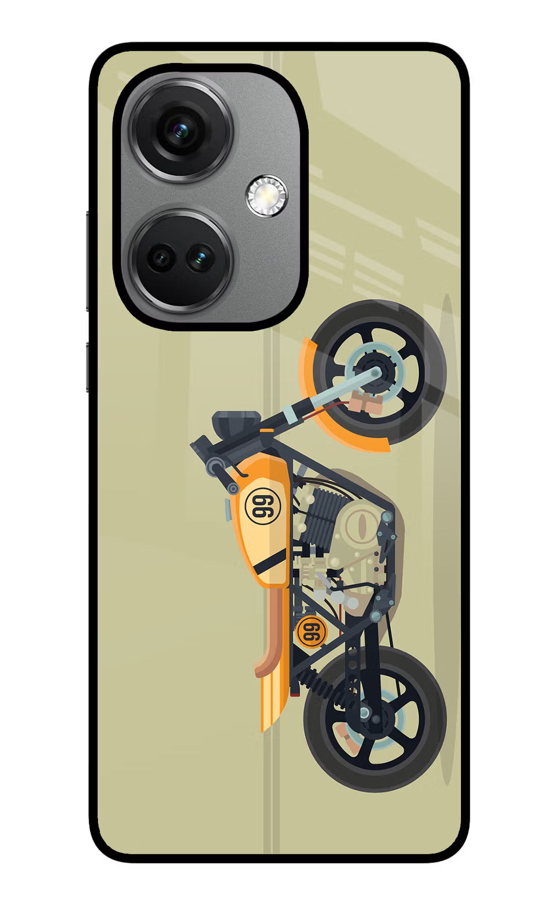 Vertical Speedster OnePlus Nord CE 3 5G Glass Case Back Cover by Casekaro