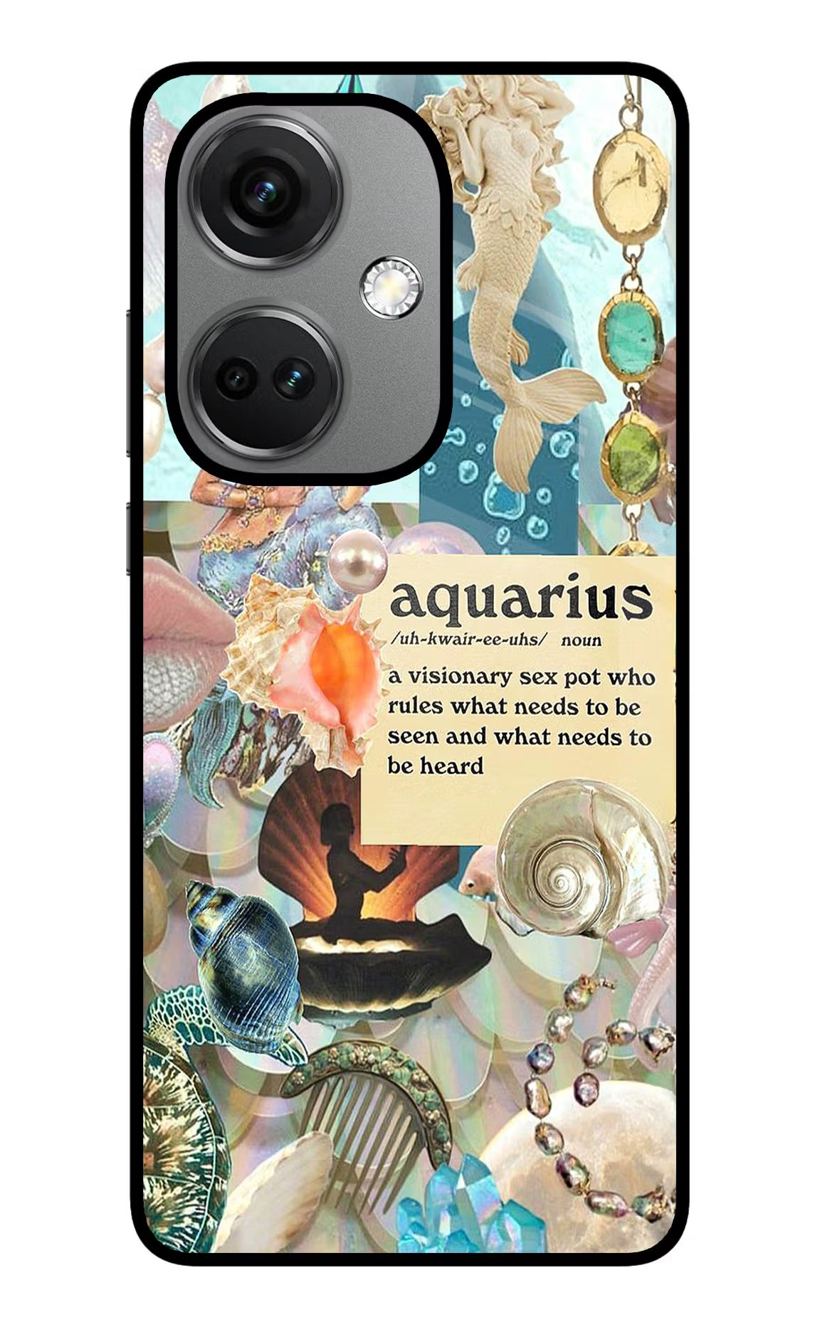 Aquarius Zodiac OnePlus Nord CE 3 5G Glass Case Back Cover by Casekaro