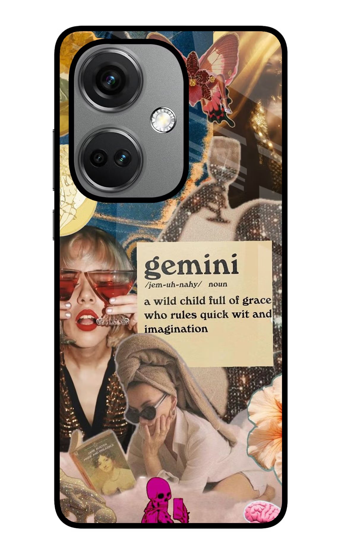 Gemini Zodiac OnePlus Nord CE 3 5G Glass Case Back Cover by Casekaro