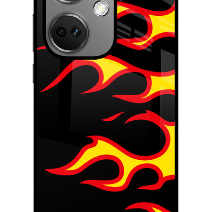 Side Sweep Flames OnePlus Nord CE 3 5G Glass Case