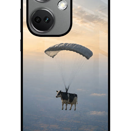 Skydiving Cow OnePlus Nord CE 3 5G Glass Case