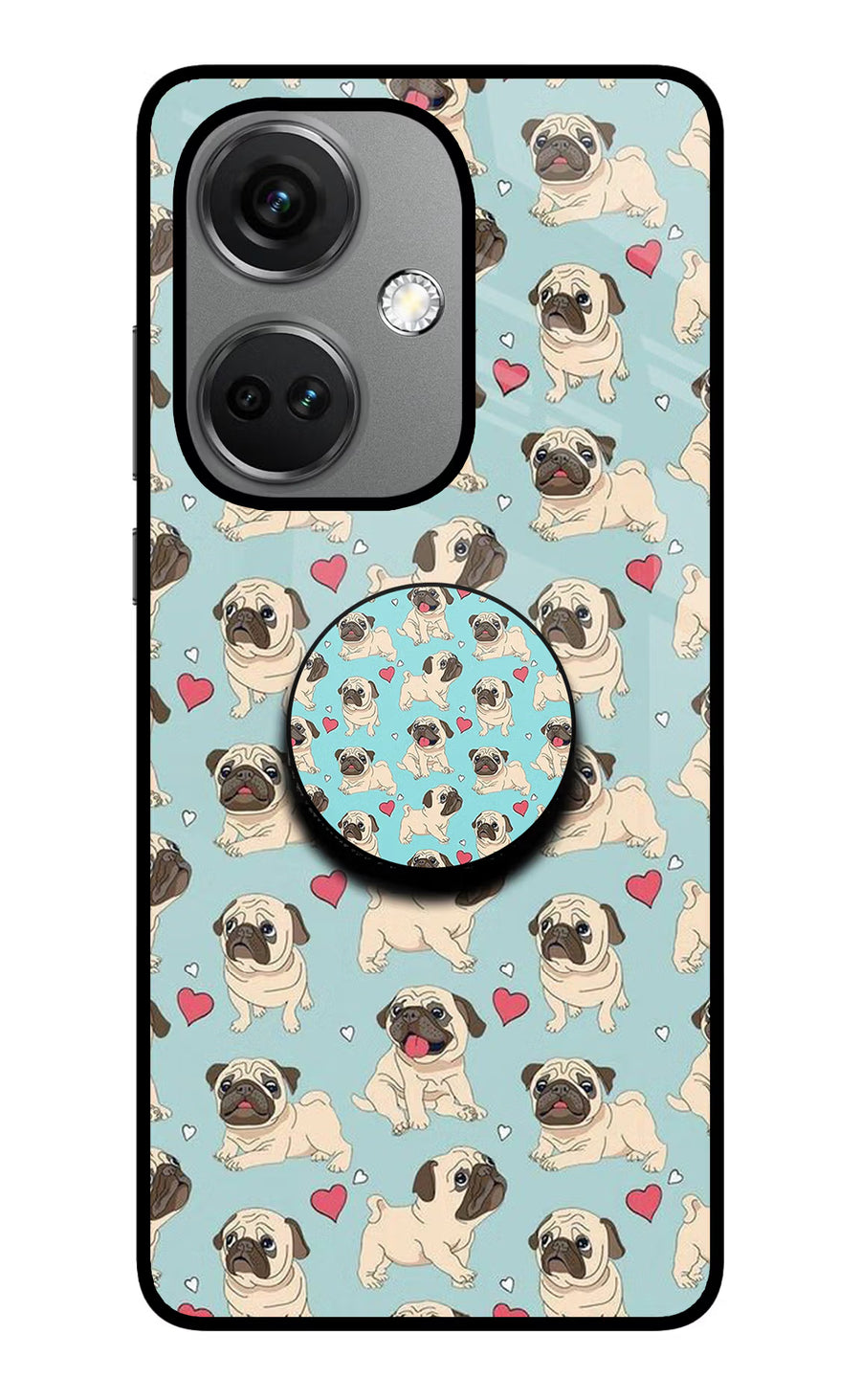 Pug Dog OnePlus Nord CE 3 5G Pop Case, Metal case