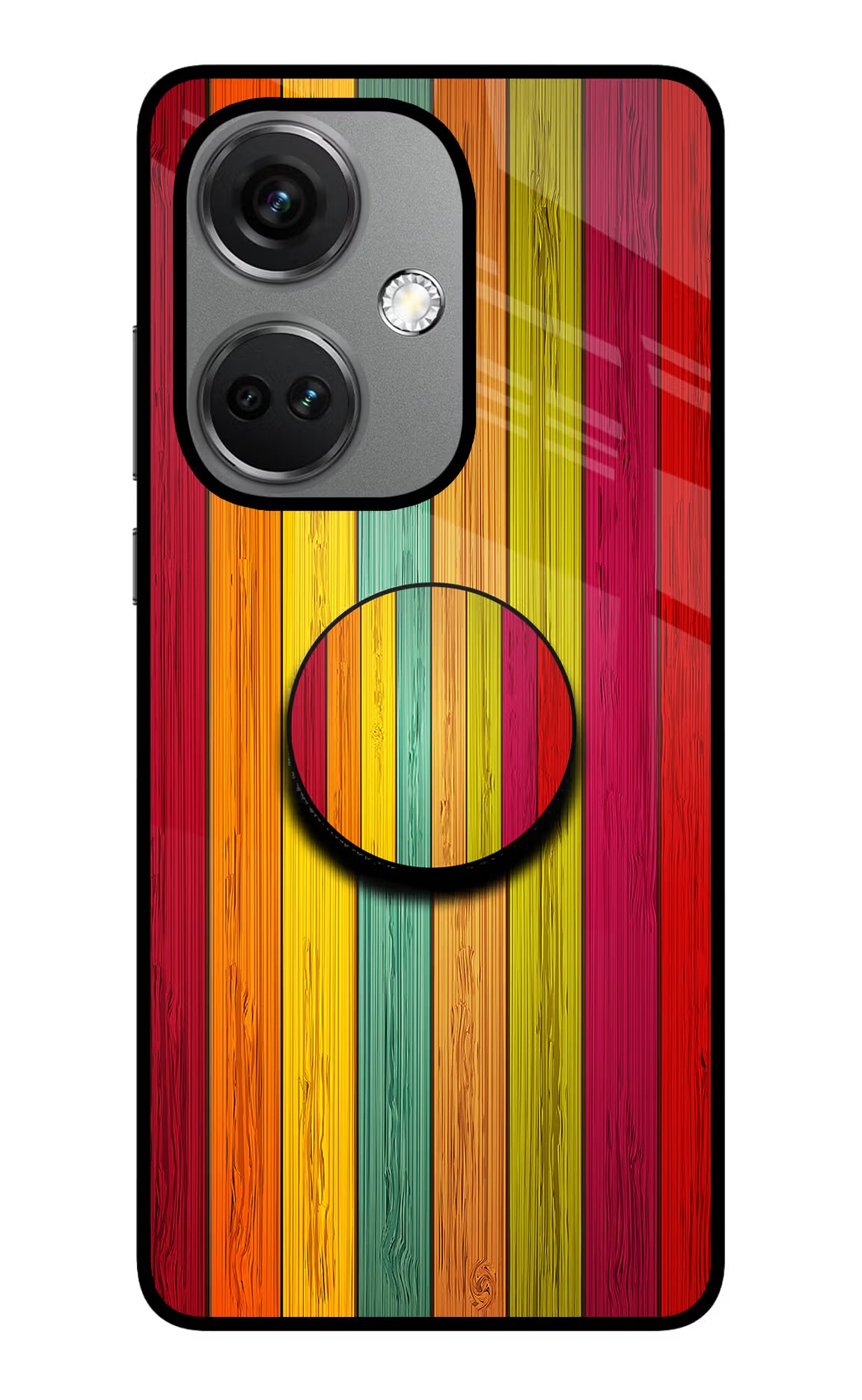 Multicolor Wooden OnePlus Nord CE 3 5G Pop Case by Casekaro