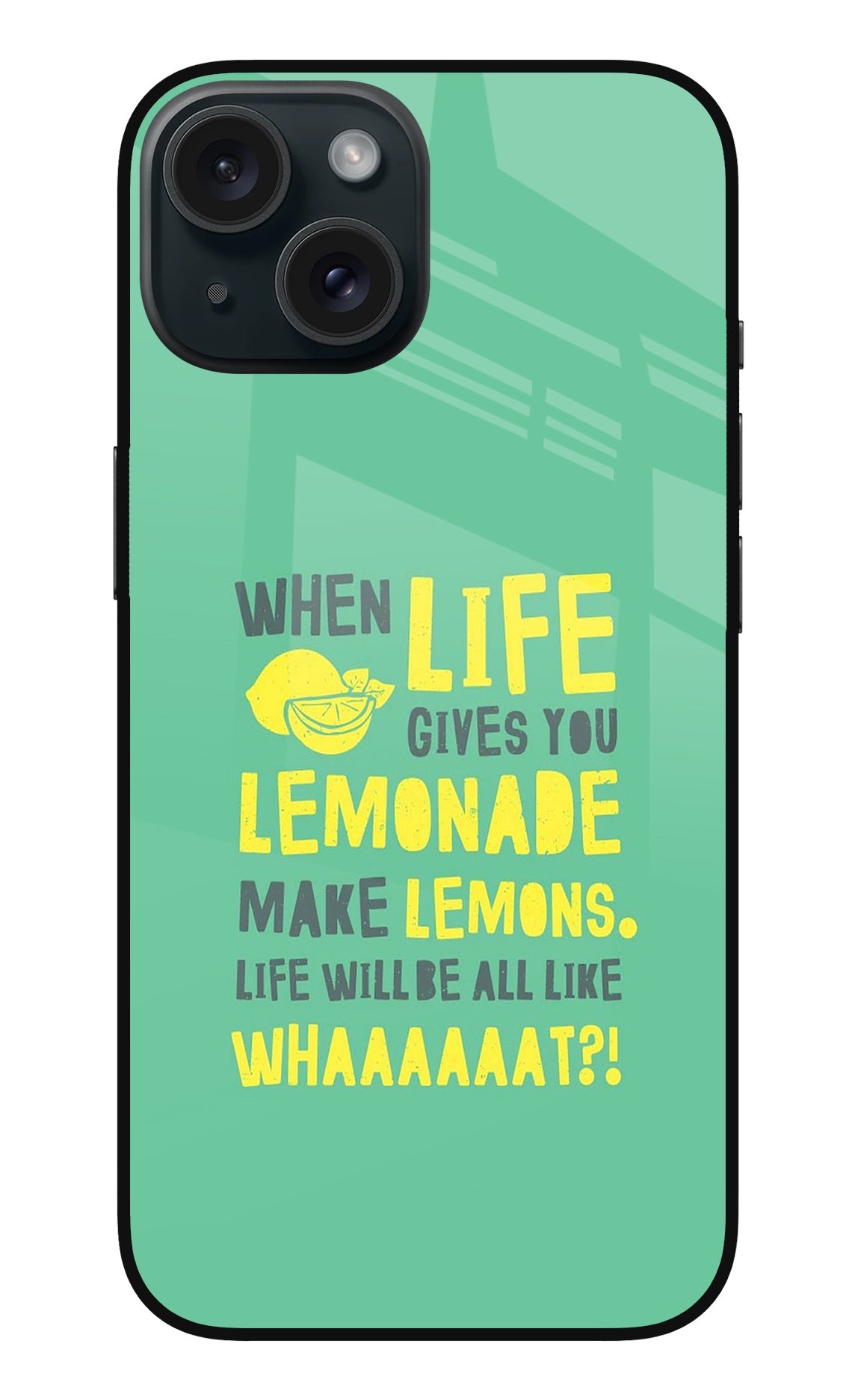 Quote iPhone 15 Glass Case