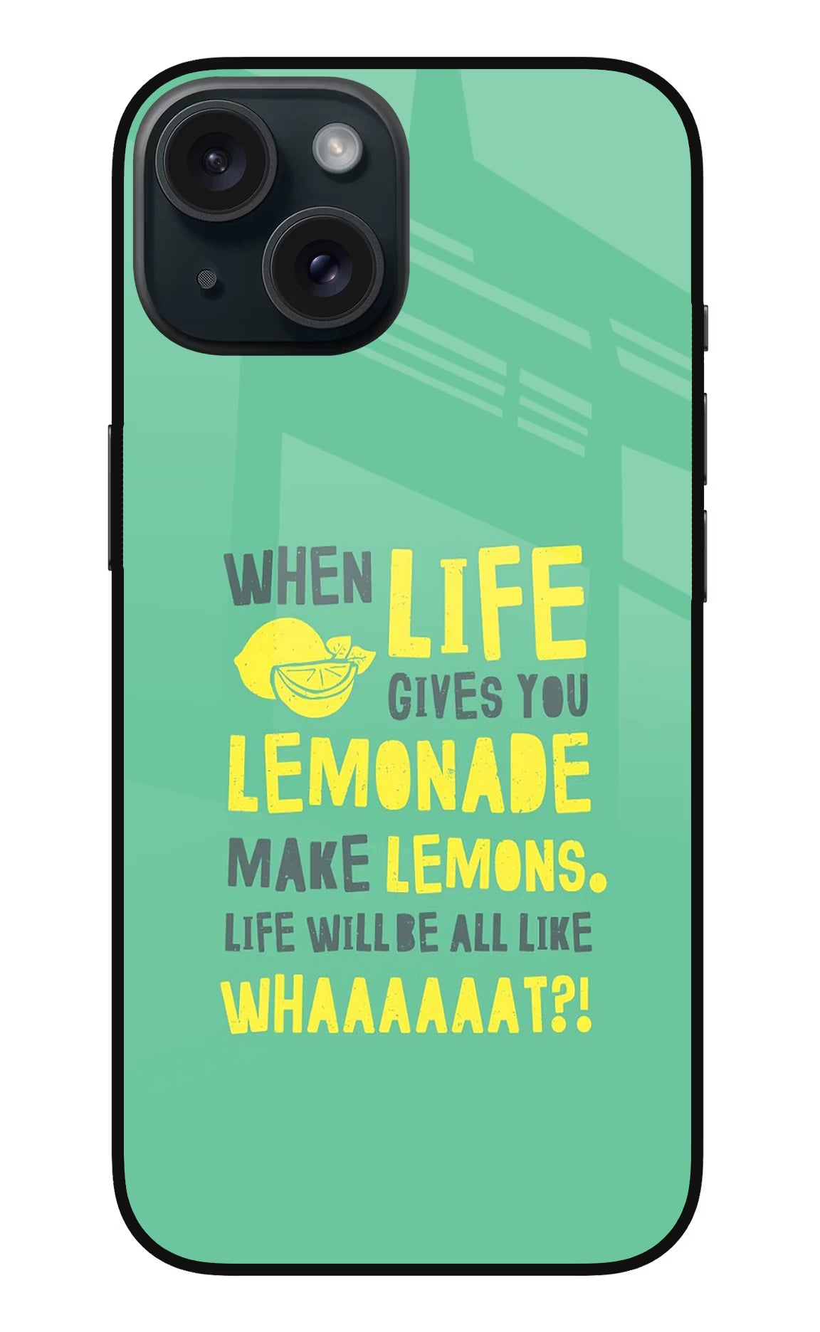 Quote iPhone 15 Glass Case