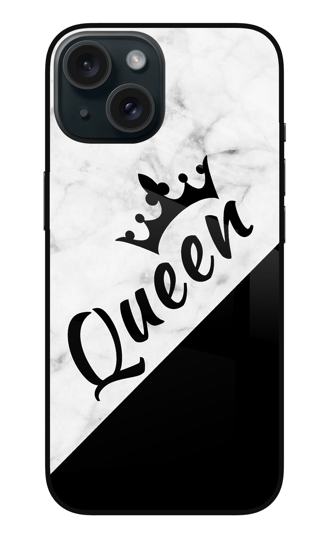 Queen iPhone 15 Glass Case