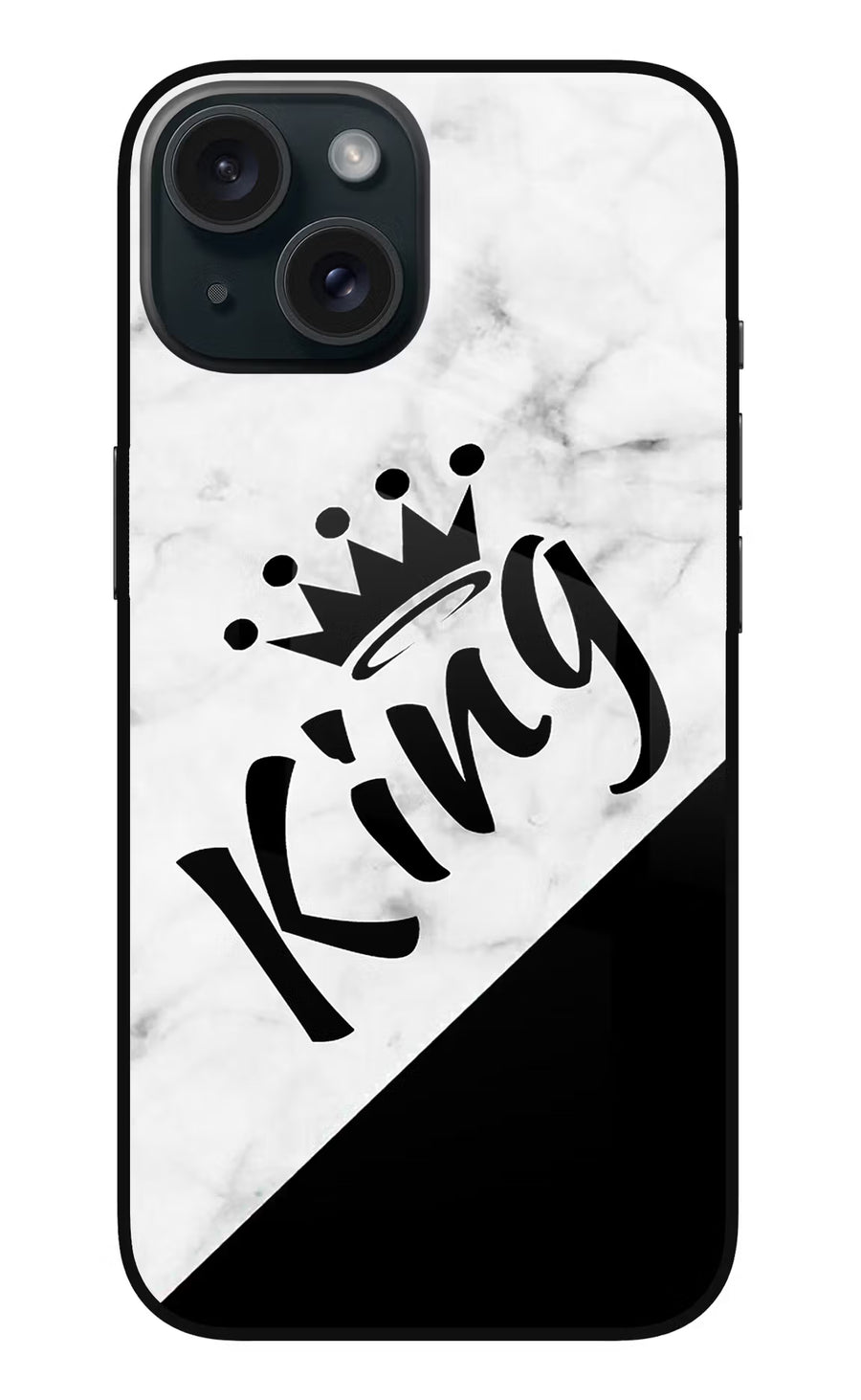 King iPhone 15 Back Cover, Glass case