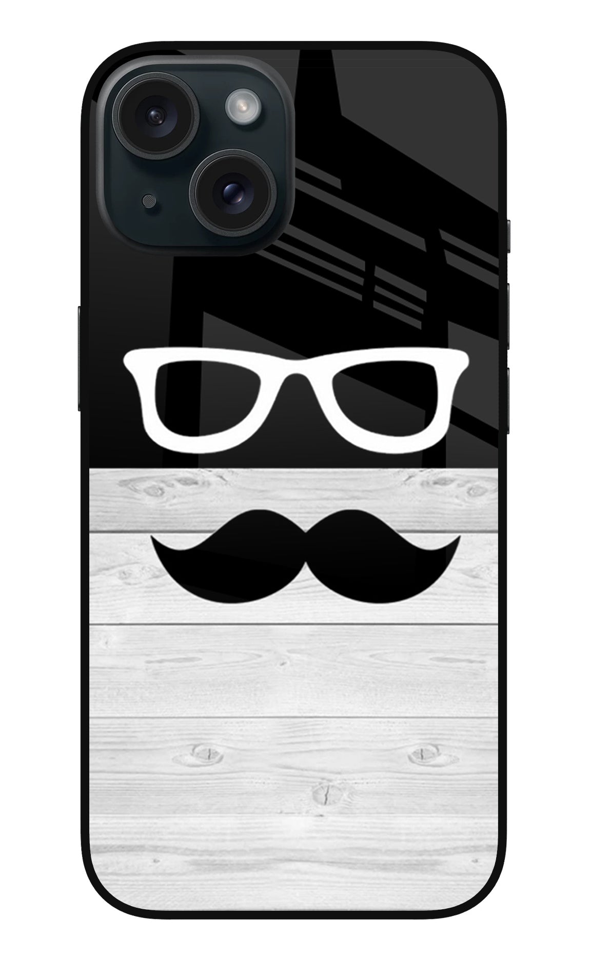 Mustache iPhone 15 Glass Case